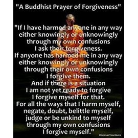Buddhist Forgiveness Prayer Postcard 8.5"x5.5" - Ideal for Self/Gifting- SET OF THREE CARDS