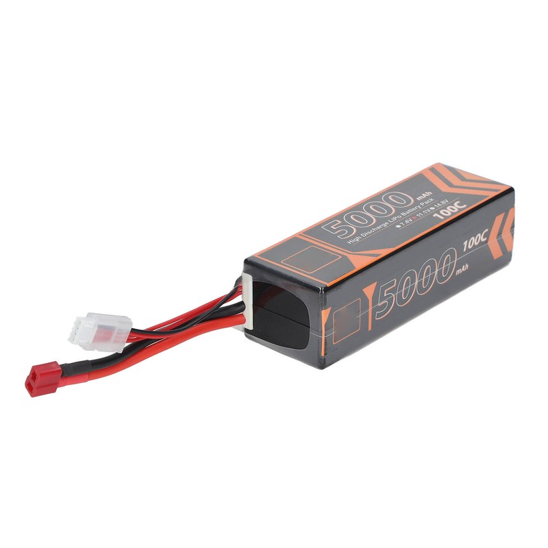 11.1V 5000mAh 100C 3S LiPo Battery with T Shaped Red