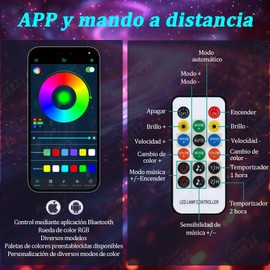 PUNKZZ 30cm Par Antenas Led para Auto Moto/ATV/UTV, Antena led para cuatrimoto, Ajedrez Playa Luces RGB, Impermeable con Remoto Y App