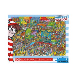 AQUARIUS Where's Waldo Wild Wild West Puzzle (Rompecabezas de 1000 Piezas) – Sin deslumbramiento, Ajuste de precisión, con Licencia Oficial de Where's Waldo Merchandise y coleccionables – 20 x 28