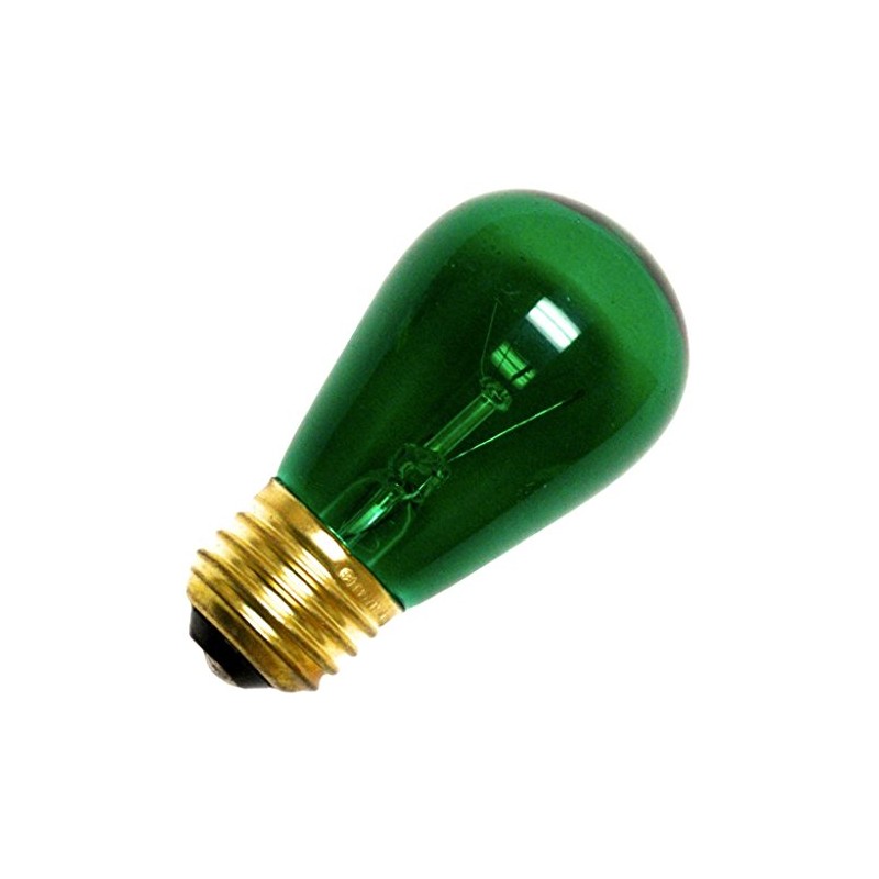 Bulbrite 701411 - 11S14TG - 11 Watt S14 Transparent Green