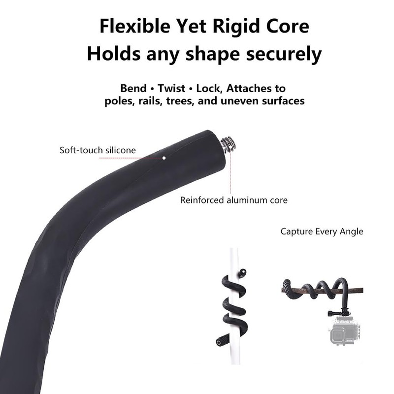 CS PRIORITY Universal Flexible Selfie Stick Bracket 1/4 Monopod Tripod