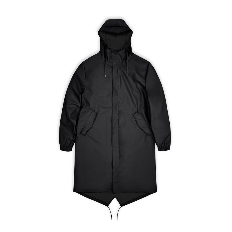 RAINS Fishtail Parka Raincoat, Jacket Black M