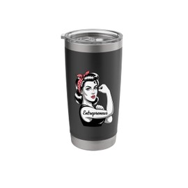 Female Entrepreneur Rosie Riveter Business Leader Woman Stainless Steel Insulated Tumbler