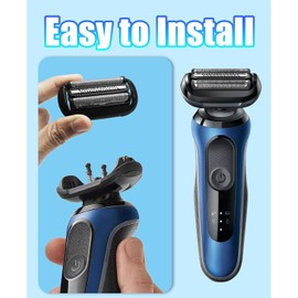 53B Replacement Shaver Head Compatible with Braun Series 5/6 5020cs 5018s 5035s 5049cs 5050cs 6020s 6040cs 6075cc 6072cc 6090cc Razors, 2 Pack