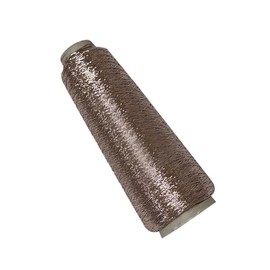 100g Metallic Crochet Yarn Rose Gold 0.8MM Glitter Metallic Polyester Yarn for Crocheting/Knitting/Weaving