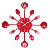 Premier Housewares Red Wall Clock Kitchen Themed Kitchen Clocks Wall