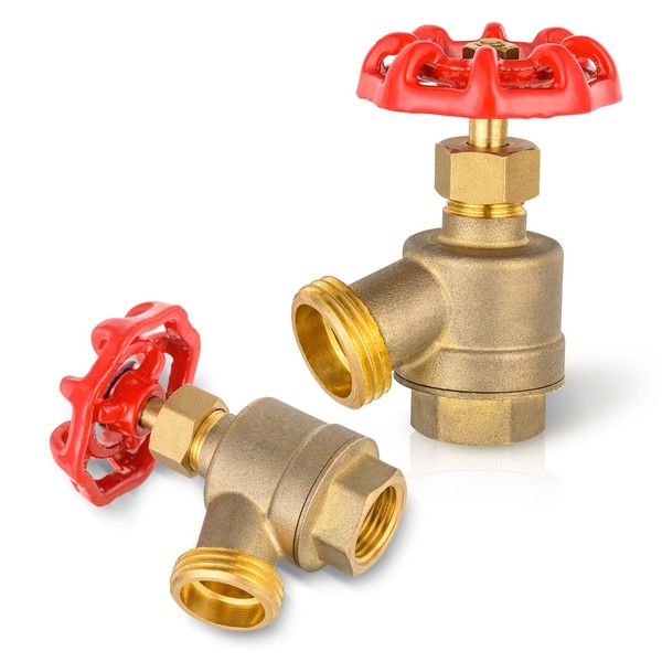 (Pack of 2) GUOFIS Multi-Turn Bent Garden Valve for Irrigation