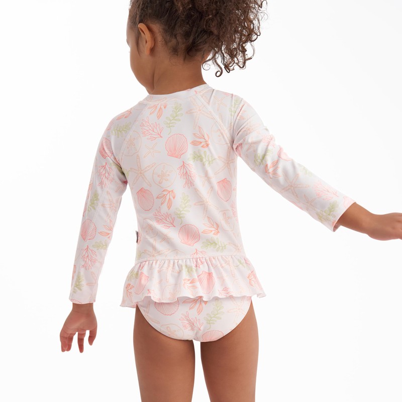 Gerber Toddler Girls' Rashguard, Shells, 4T