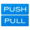 YOKIVE 2 Pcs Push Pull Door Sign, Door Sign Self
