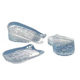 Collections Etc Adjustable Shoe Heel Gel Lifts, Clear, One-Size