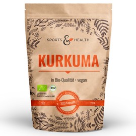 Organic Turmeric Capsules - 300 Curcuma Capsules High Dose 4320 mg Pure Turmeric + Organic Black Pepper Per Daily Dose - Bottled in Germany