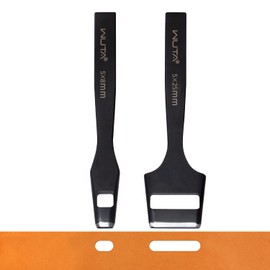 WUTA Leather Belt Hole Puncher Oval Cutter Strap Watch Band Flat Punches Heavy Duty Oblong Tools for Leathercrafting (8 * 5mm+25 * 5mm)