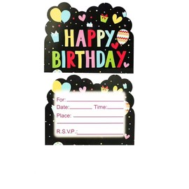 20PCS Birthday Invitations - Exciting Card Party Supplies for Boys and Birls - Children's Birthday Party Invitations