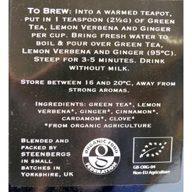 Steenbergs Organic Green Tea with Mint Loose Leaf Tea 250g