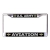 U.S. Army Aviation Chrome License Plate Frame