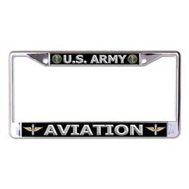 U.S. Army Aviation Chrome License Plate Frame