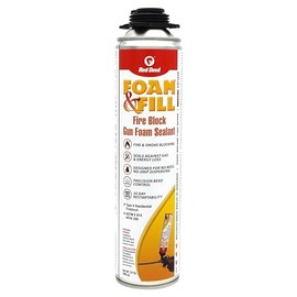 Red Devil 0925 Spray Foam & Fill Fire Block Foam Sealant, Orange, 24 oz., 1 Pack