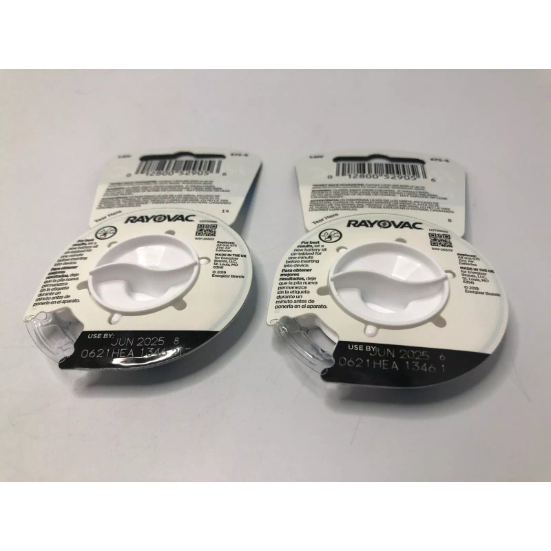 Rayovac TWO (2) 6 Pack Hearing Aid Batteries - Size
