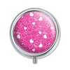 Cute Hearts Love Pattern on Pink Pill Case Trinket Gift