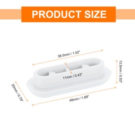 QUARKZMAN 4 Pieces Toilet Seat Buffers, Non-Slip Plastic Toilet Seat Buffers, Universal Buffer Toilet Lid Rubber Buffer for Home Hotel, White