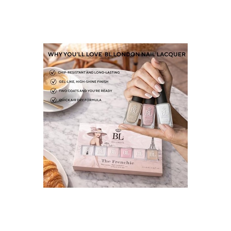 BL The Frenchie, French Manicure Nail Polish Set, Nude Nail