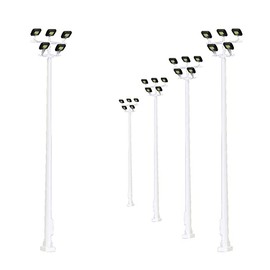 Evemodel 2pcs N Scale 1:150 Playground Street Lights Plaza Lamppost Five-leds 10cm Mode