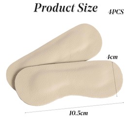 4-Piece Women's Shoe Heel Protector Set to Prevent Slipping, Rubbing,Shoe Heel Grips, Foot Pain (Beige,)