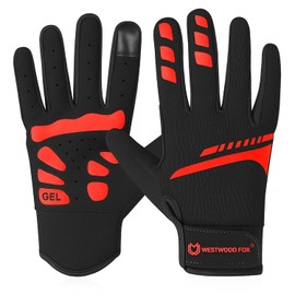 WESTWOOD FOX Guantes de ciclismo para hombres y mujeres, dedo completo, visualizacin tctil antideslizante, transpirables, guantes de bicicleta de...  
