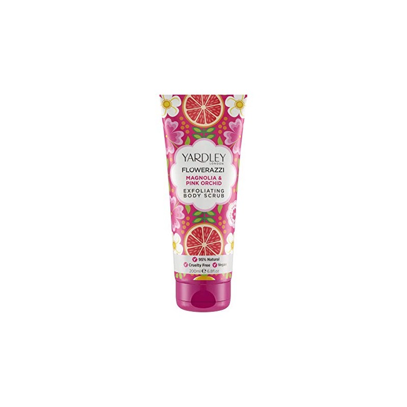 Yardley London Flowerazzi Exfoliating Scrub, Magnolia and Pink Orchid