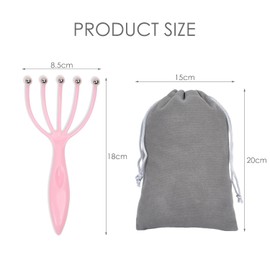 1 x Back Scratcher, 1 x Head Scratcher, 1 x Flannel Bag, Retractable Back Scratcher, Portable Scratcher, Back Massager