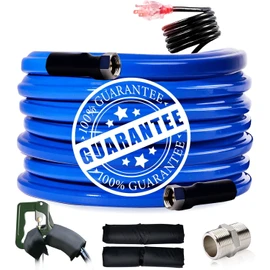30FT,15FT, Heated Water Hose for RV,-45 ℉ Anti-freezing Heated Hose，Electrically Heated Hoses of Rv Accessories for Camping/Garden/Farm/Henhouse/Stble（30FT）