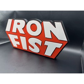 Iron Fist Logo Sign Display | 3D Wall Desk Shelf Art