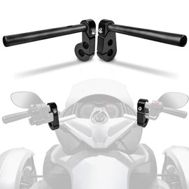 Billet Aluminum Pivot Handlebar Risers Clip On 7/8" Bar 3-1/2" Pullback Split HandleBar Fit for Can Am Spyder SE5/SM5 08-09 & RS 08-12 (Black)