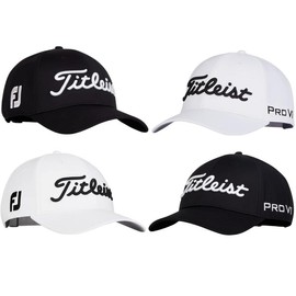 Titleist Men's Tour Performance Golf Hat | Premium Sport Hat for Golf Enthusiasts, Superior Comfort and Style, Black/White, High-Performance Fabric for Ultimate Breathability and Sun Protection, Perfect for Serious Golfers and Casual Wear - Color: Black