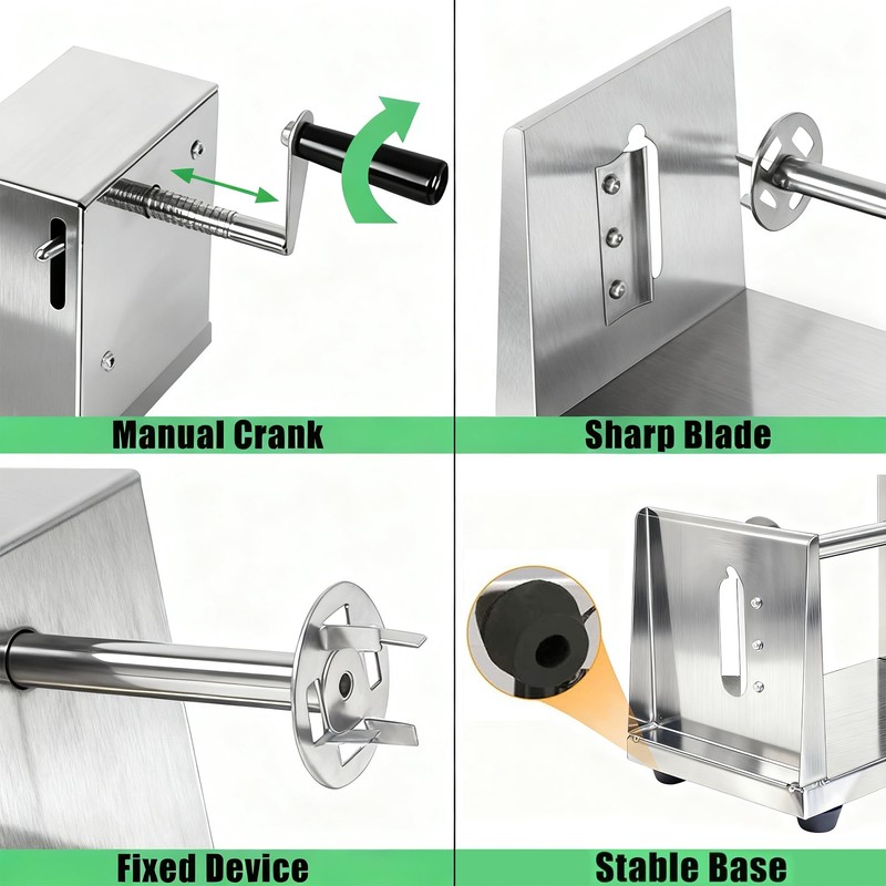 Tornado Potato Spiral Cutter, AIDOIT Manual Stainless Steel Potatoes Twister