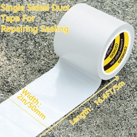 COUMENO Single Sided Duct Tape Single Sided Repair Tape Strong Rubber Adhesive 2inX16.4FT Waterproof and Durable for Home, Industrial, and Outdoor Use Easy to Tear by Hand
