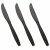 Kaya Black Disposable Plastic Knives - 7.5" (Pack of 100)