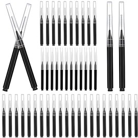100 Pcs Micro Eyebrow Brush with Cap, Brow Lamination Brush Eyelash Brow Brush Removing Lash Filler, Eyebrow Spoolie Lash Comb Lift Tools for Eyebrows and Eyelashes Extensions Brow Lamination(Black)