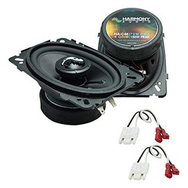 Harmony Audio Compatible with 1988-1994 Chevy CK Pickup HA-C46 4x6 New Premium Front Dash Replacement 150W Speakers and HA-724500 Speaker Replacement Harness