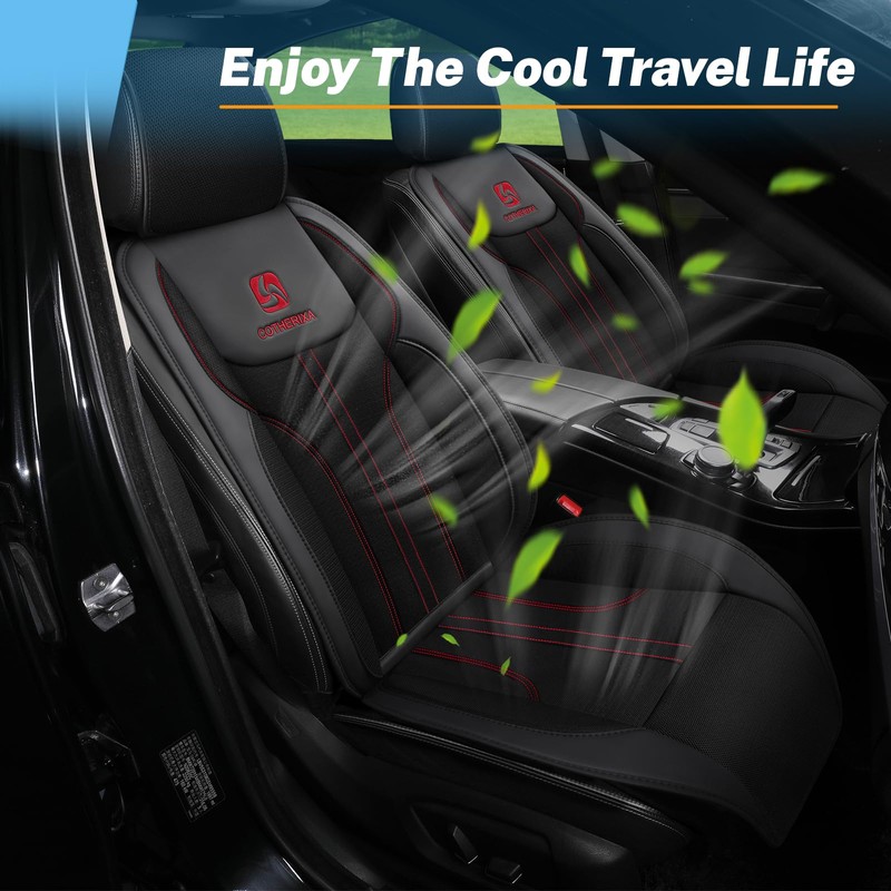 COTHERIXA Cooling Car Seat Cushion Front Seat,12V&24V Cooling Seat Cover