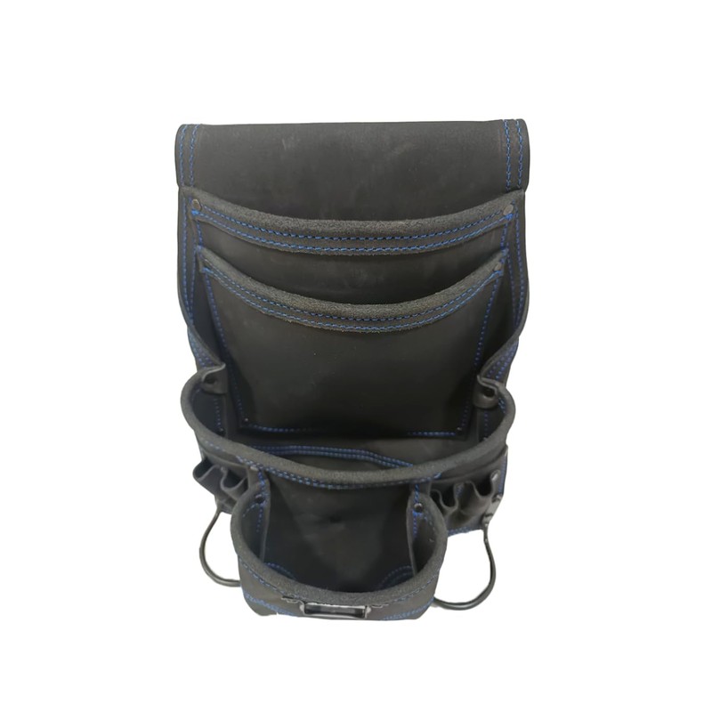 Zeluga 20-501 10 Pockets Premium Nubuck Top-Grain Leather Tool Pouch,