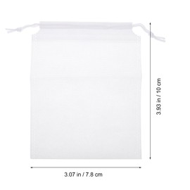 HANABASS 10pcs Mesh Bag for Lure with Drawstring, Mesh Non-Woven Draw Woven Lure Bag for Fishing Bait Trap Shrimping Crabbing Muslin Bags Straining Bag Foldable Fishing Trap