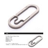 KOYOKOMA Alloy Oval Carabiner, Titanium Key Holder, Keys, Military, Lightweight,