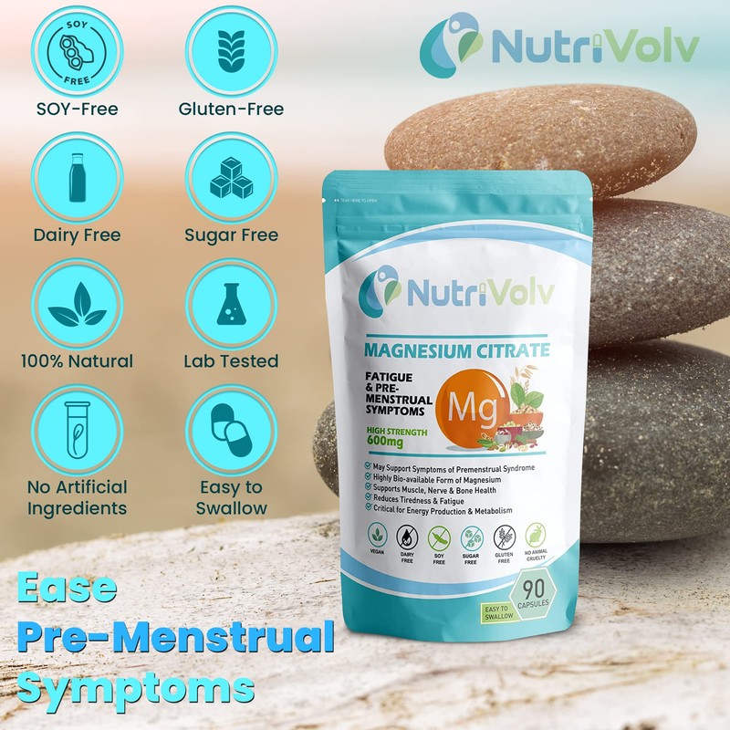 Magnesium Citrate 600mg | Providing 180mg Elemental Magnesium Per Serving