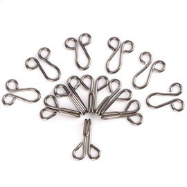 Pack of 10 Sewing Hooks and Eye Closure, Replacement for Bra Hooks, Large Hook and Eye Closure for Bra, Fur Coat, Jacket and Clothes(Black)