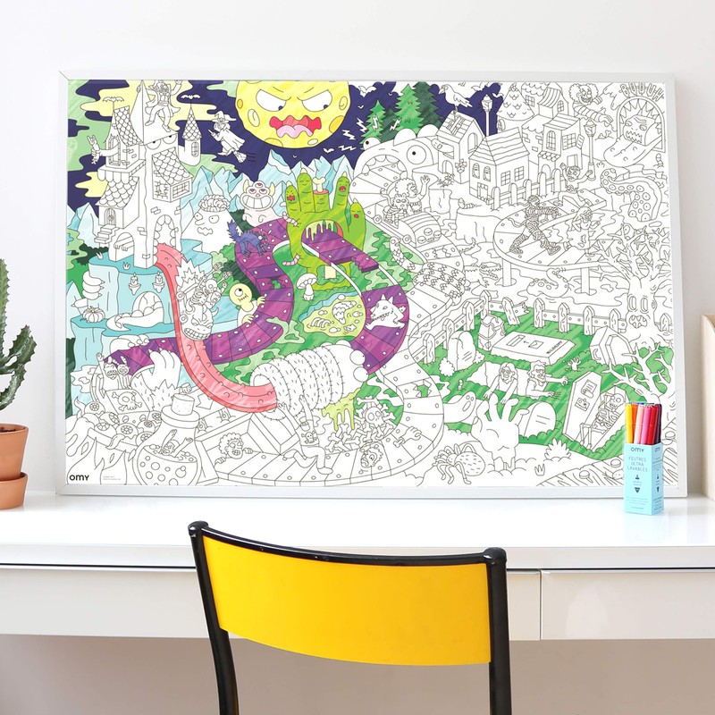 Omy Poster Para Colorear Zombis Grande Xanas