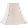 JERHOUS Beige Square Cut Corner Bell Lamp Shade Medium Lampshade