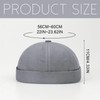 SAIIURV Grey Docker Cap Men's Cap Without Peak, Skull Cap,