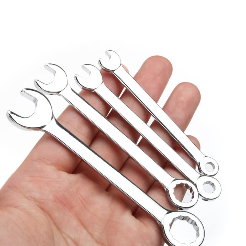 alladaga Mini Combination Wrench Set, Metric and SAE Small Wrench
